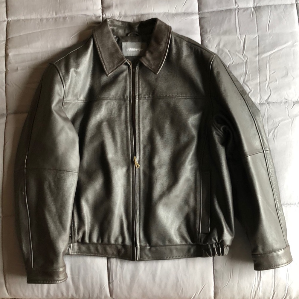 Beautiful Croft & Borrow brown leather jacket